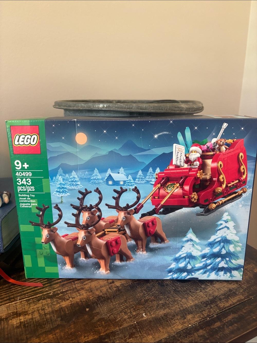 Lego Red Santa Sleigh with Brown Reindeer Holiday Set